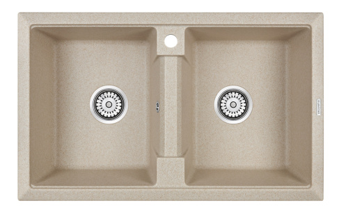 Кухонная мойка Paulmark TANDEM 80/2 PM238150-BE 80х50 цвет бежевый